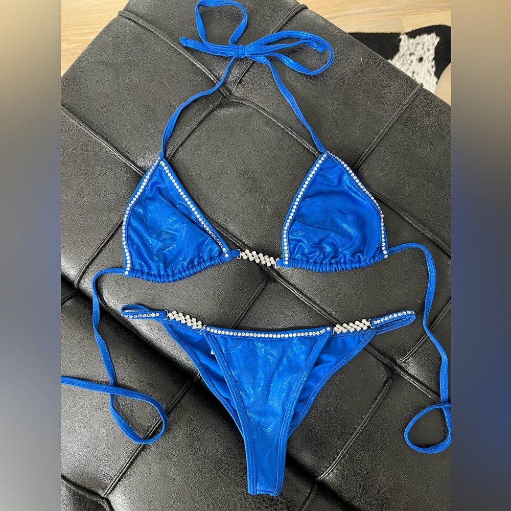Custom bikini completion suit w/ swarovski crystals